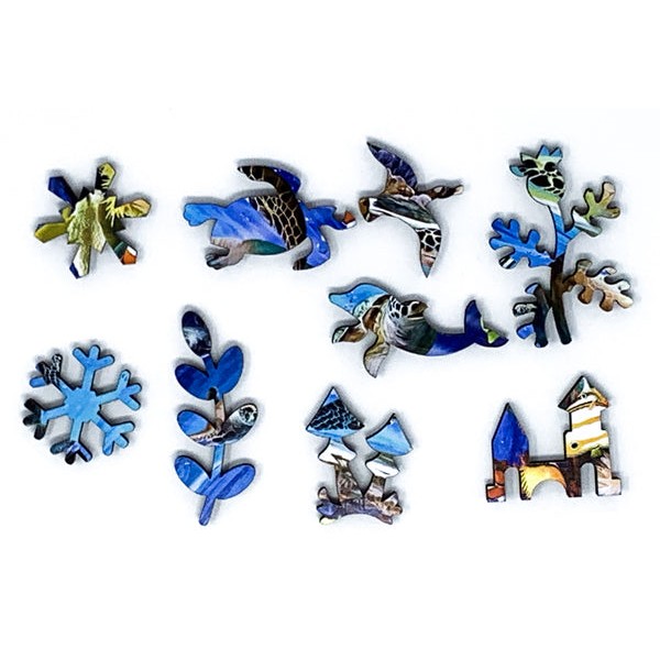 Turtle Beach (49 Piece Mini Wooden Turtle Jigsaw Puzzle) UK