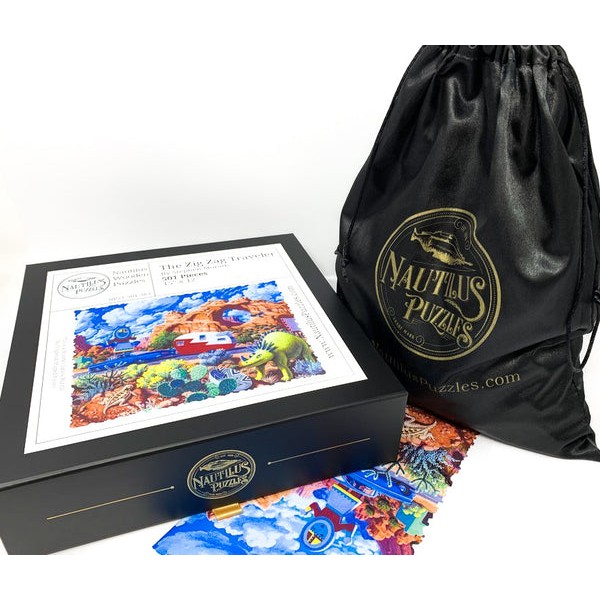 The Zig Zag Traveler (501 Piece Wooden Jigsaw Puzzle) UK