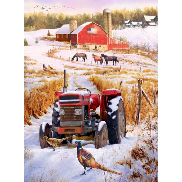 Winter on the Farm (358 Piece Wooden Jigsaw Puzzle) UK