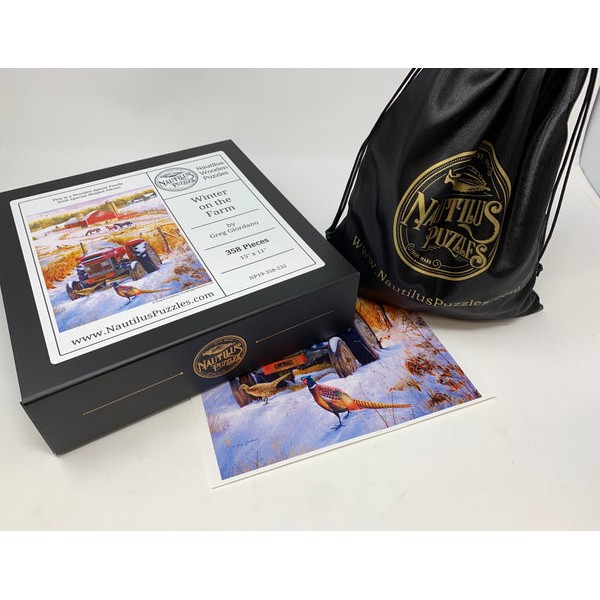 Winter on the Farm (358 Piece Wooden Jigsaw Puzzle) UK