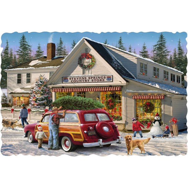 Christmas Country Store - 50 Piece MINI Christmas Wooden Jigsaw Puzzle UK