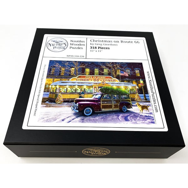 Christmas on Route 66 (318 Piece Christmas Wooden Jigsaw Puzzle) UK