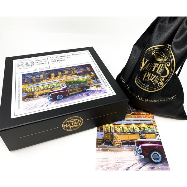 Christmas on Route 66 (318 Piece Christmas Wooden Jigsaw Puzzle) UK