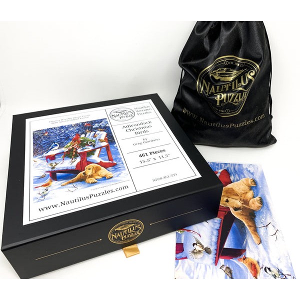 Adirondack Christmas Birds (461 Piece Christmas Wooden Puzzle Jigsaw) UK