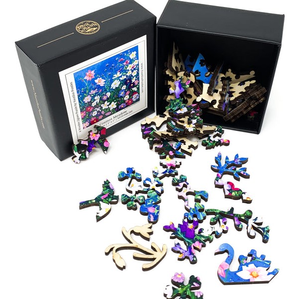 Cosmos Meadow (48 Piece Mini Wooden Jigsaw Puzzle) UK