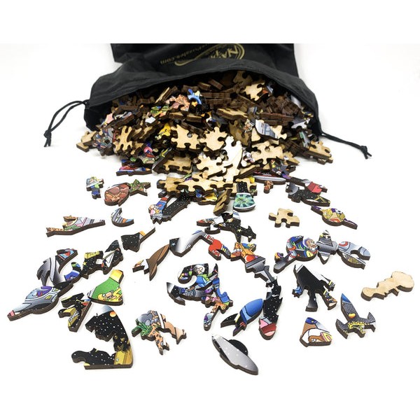 Space Colony (522 Piece Wooden Jigsaw Puzzle) UK