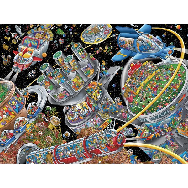Space Colony (522 Piece Wooden Jigsaw Puzzle) UK
