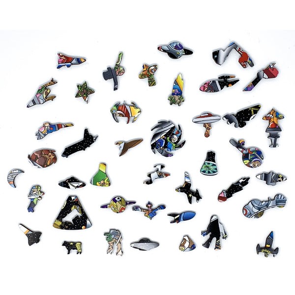 Space Colony (522 Piece Wooden Jigsaw Puzzle) UK