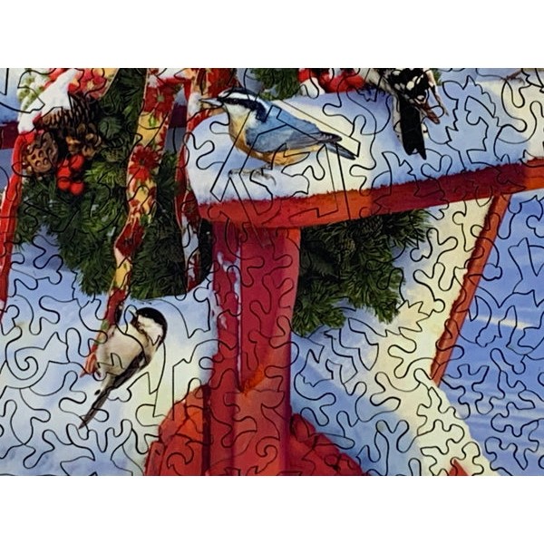 Adirondack Christmas Birds (461 Piece Christmas Wooden Puzzle Jigsaw) UK