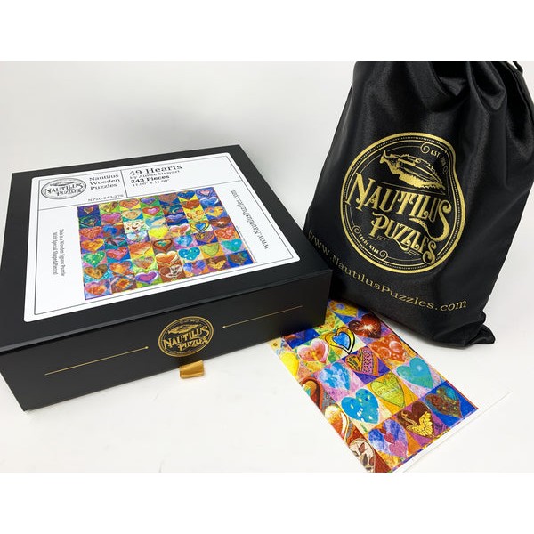 49 Hearts (243 Pieces Jigsaw Puzzles Wooden) UK