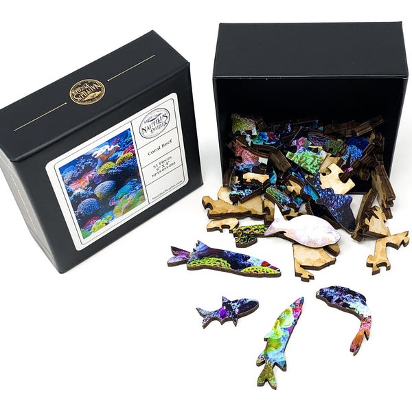 Coral Reef (51 Piece Mini Ocean Wooden Jigsaw Puzzle) UK