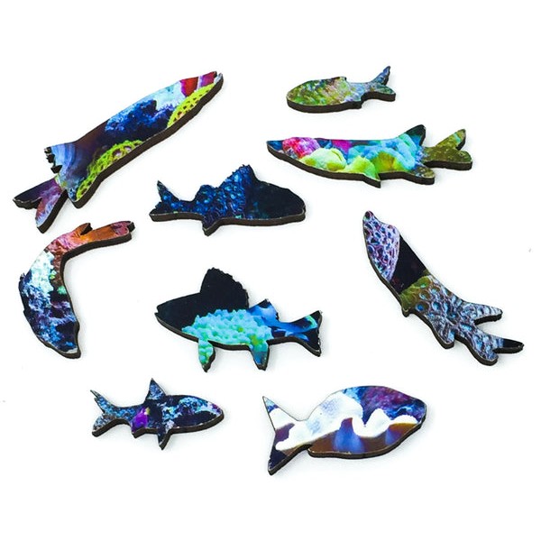 Coral Reef (51 Piece Mini Ocean Wooden Jigsaw Puzzle) UK