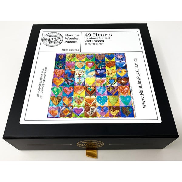 49 Hearts (243 Pieces Jigsaw Puzzles Wooden) UK