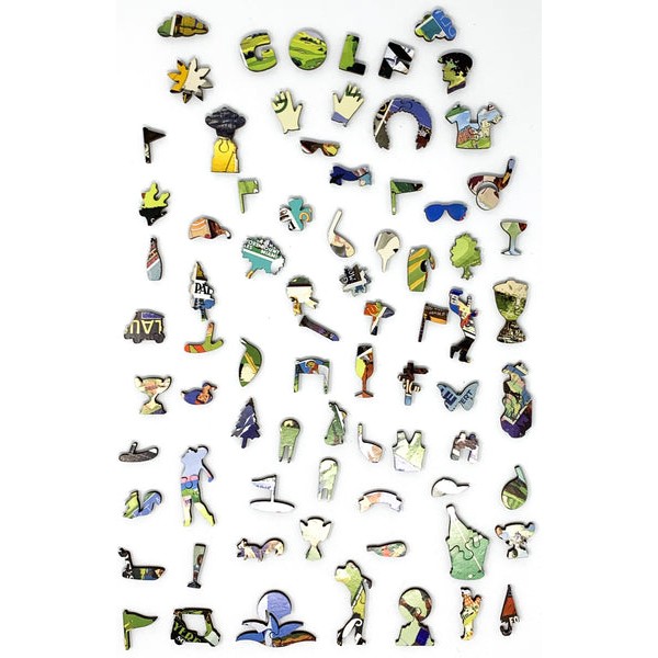 Vintage Golf Posters (501 Piece Wooden Jigsaw Puzzle) UK