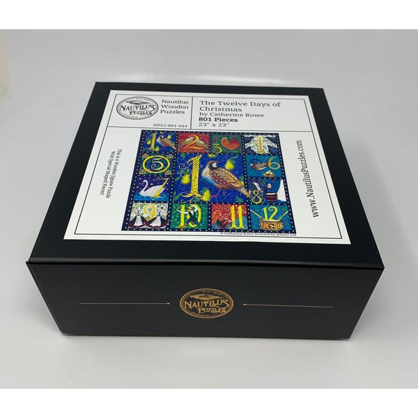 Twelve Days of Christmas (801 Piece Wooden Christmas Jigsaw Puzzle) UK