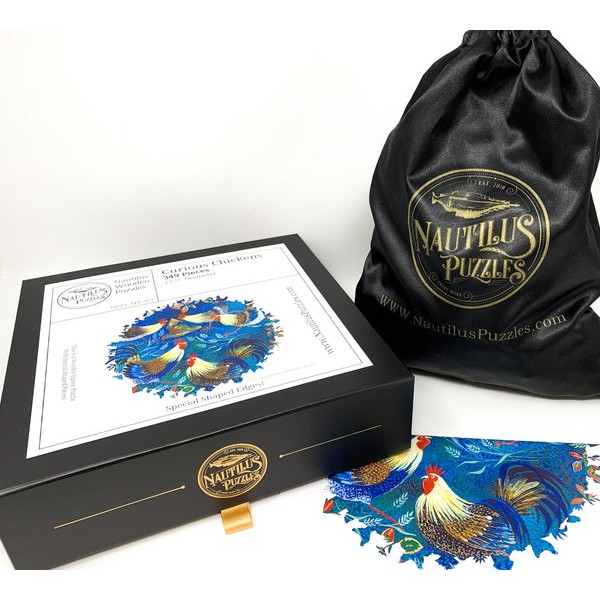 Curious Chickens (349 Piece Shaped Wooden Jigsaw Puzzle) UK