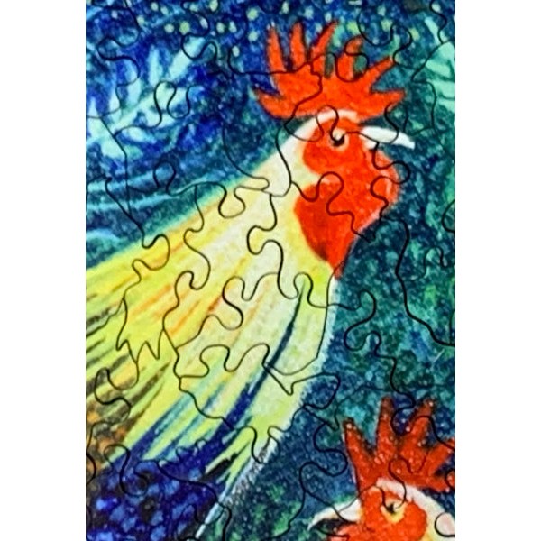 Curious Chickens (349 Piece Shaped Wooden Jigsaw Puzzle) UK