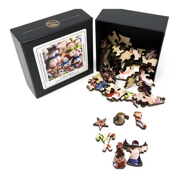 Smiling Snowmen (51 Piece Mini Christmas Wooden Jigsaw Puzzle) UK