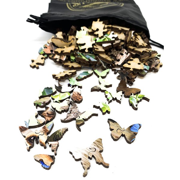 Sloth Among the Butterflies (143 Piece Wooden Jigsaw Puzzle) UK