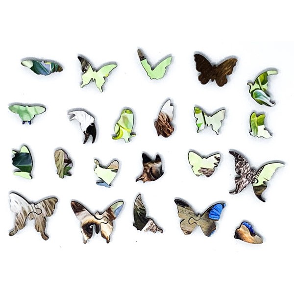 Sloth Among the Butterflies (143 Piece Wooden Jigsaw Puzzle) UK