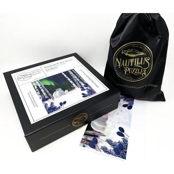 Alaskan Polar Bears - 351 Piece Wooden Jigsaw Puzzle UK