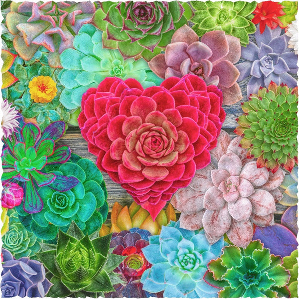 Succulent Love (201 Piece Wooden Jigsaw Puzzle UK