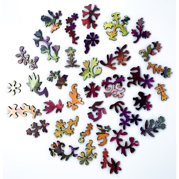 Circle of Flowers (392 Piece Shaped Flower Wooden Jigsaw Puzzle) UK