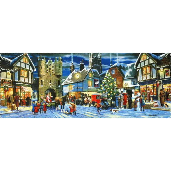 Victorian Christmas Village (608 Piece Wooden Christmas Jigsaw Puzzle) UK