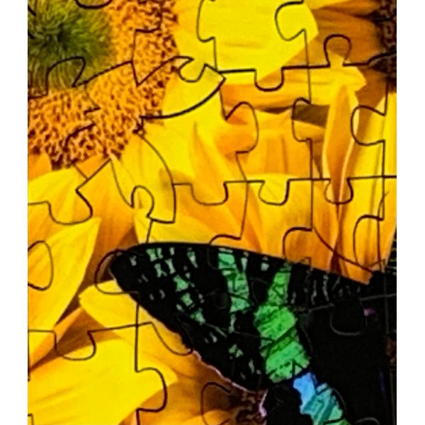 Sunflower Butterfly (78 Pieces) Mini Wooden Butterfly Puzzle UK