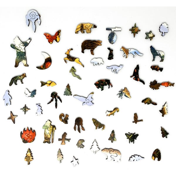 Grizzly Bear Dreams - 400 Piece Wooden Jigsaw Puzzle UK