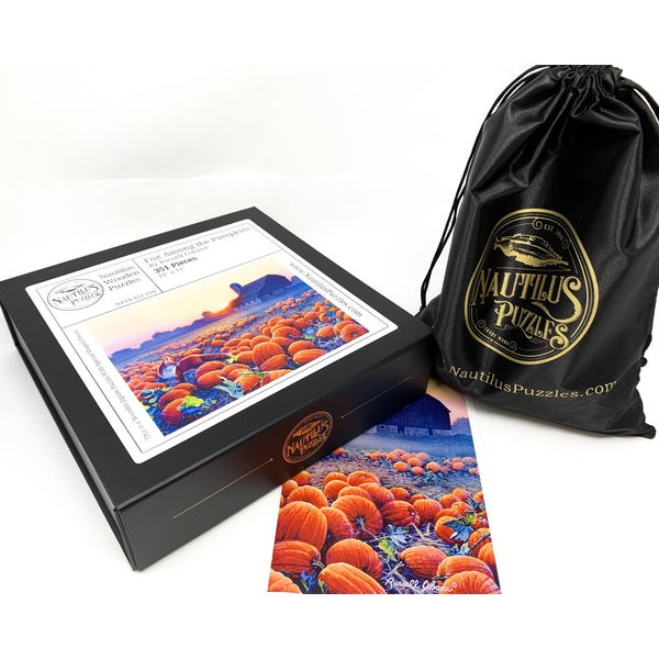 Fox Among the Pumpkins (351 Piece Wooden Jigsaw Puzzle) UK