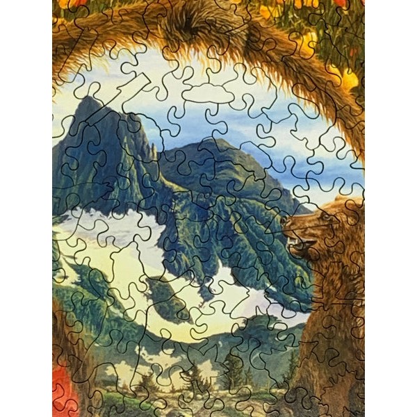 Grizzly Bear Dreams - 400 Piece Wooden Jigsaw Puzzle UK