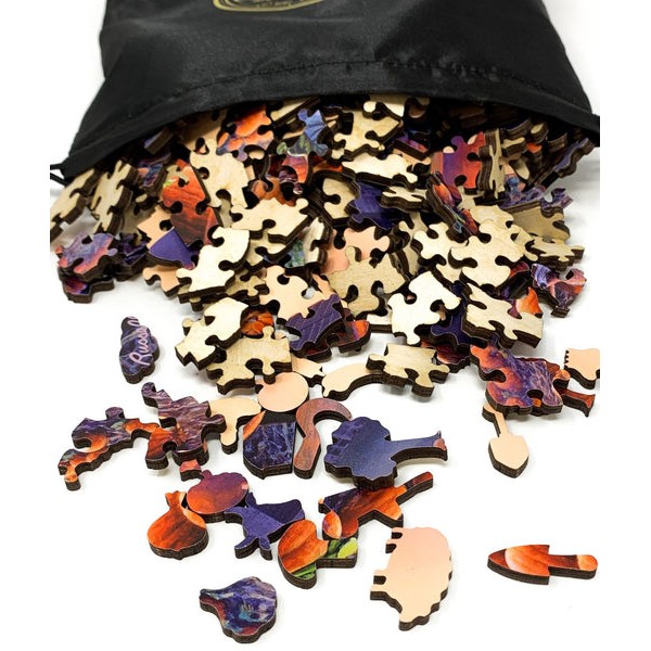 Fox Among the Pumpkins (351 Piece Wooden Jigsaw Puzzle) UK