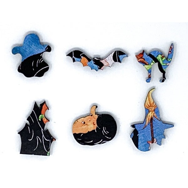 Happy Halloween (50 Pieces) Mini Halloween Wooden Jigsaw Puzzle UK