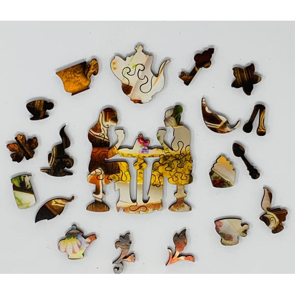 Teetering Teacups - 111 Pieces Wooden Jigsaw Puzzle UK