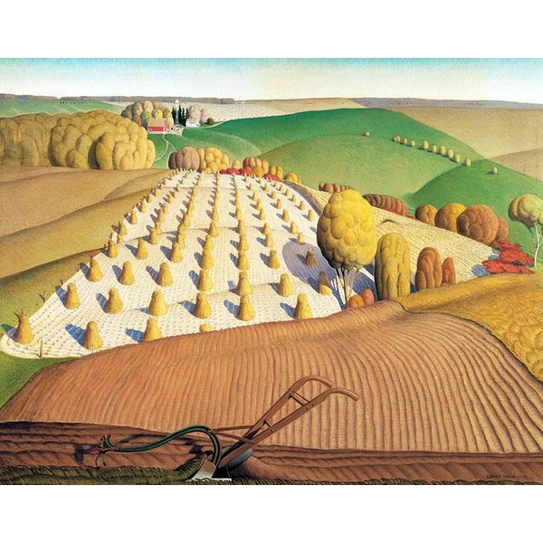 Fall Plowing by Grant Wood (351 Piece Fall Wooden Jigsaw Puzzle) UK