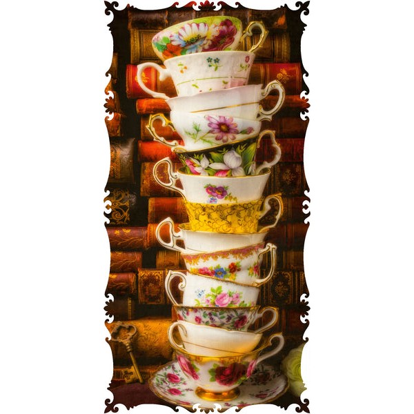 Teetering Teacups - 111 Pieces Wooden Jigsaw Puzzle UK