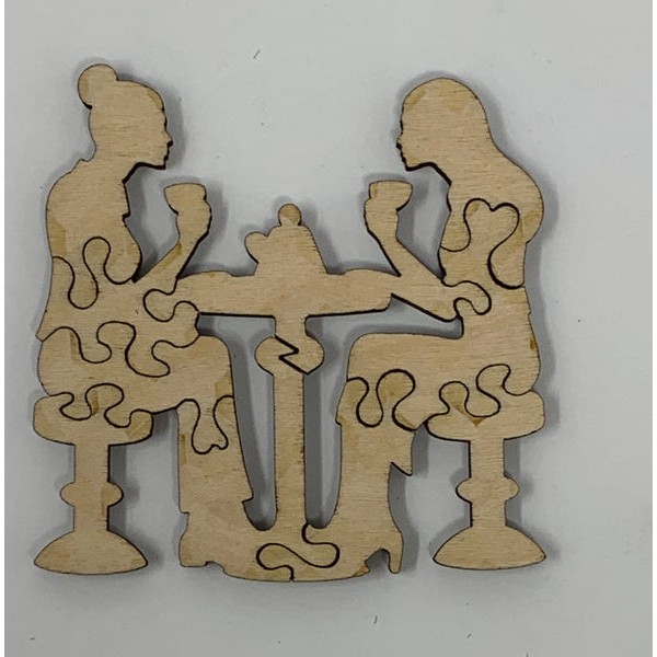 Teetering Teacups - 111 Pieces Wooden Jigsaw Puzzle UK