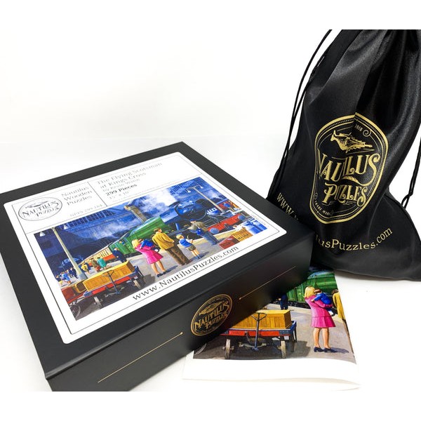 The Flying Scotsman at Kings Cross (299 Piece Wooden Jigsaw Puzzle) UK
