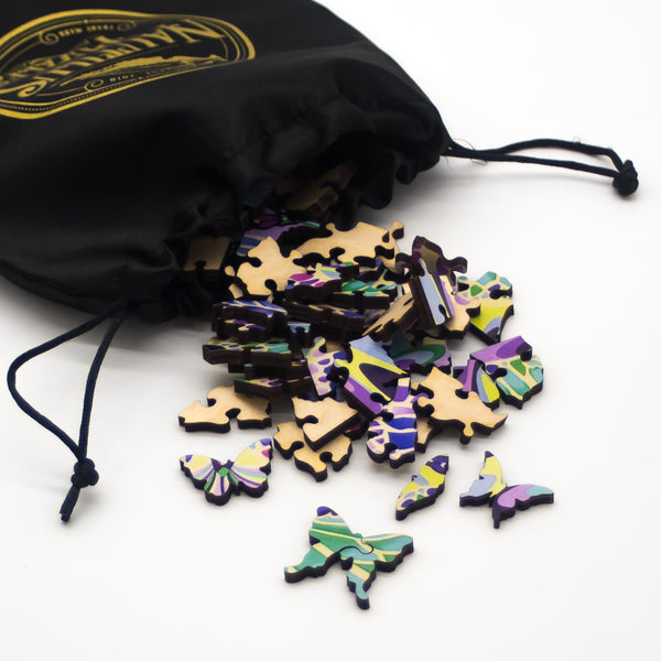 Mucha's Butterflies by Alphonse Mucha (143 Piece Wooden Jigsaw Puzzle) UK