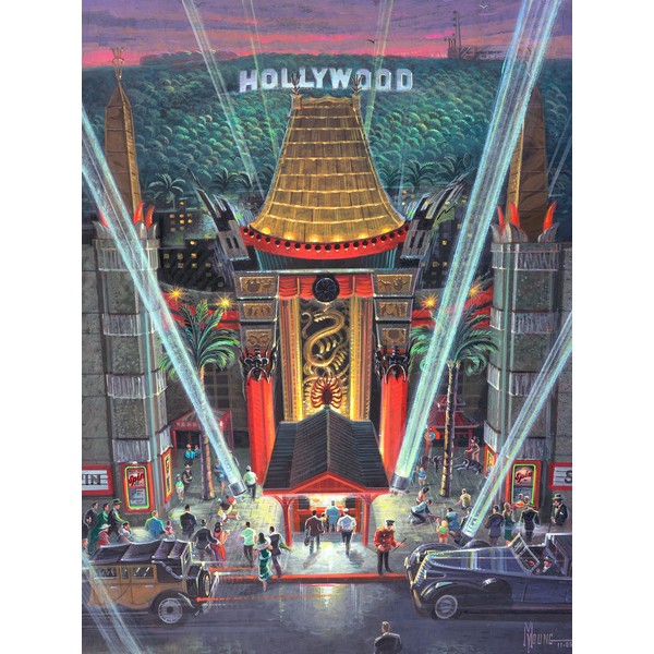 Grauman's Chinese Theatre, Hollywood (419 Piece Wooden Jigsaw Puzzle) UK