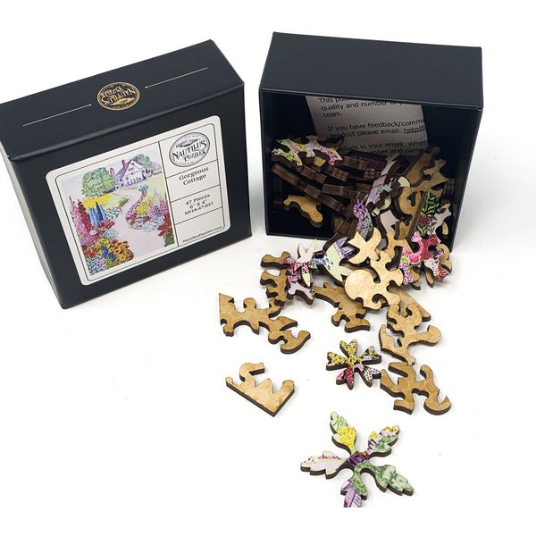 Gorgeous Cottage (47 Pieces) Mini Wooden Jigsaw Puzzle UK