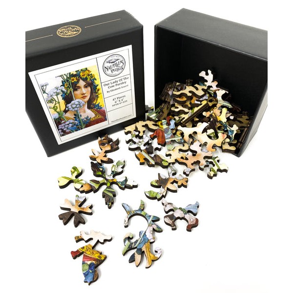 Our Lady Of The Cow Parsley (47 Pieces) By Elizabeth Sonrel, Mini Wooden Jigsaw Puzzle UK