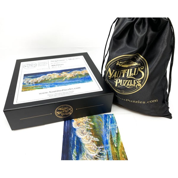 Neptune's Horses by Walter Crane (404 Piece Wooden Jigsaw Puzzle) UK