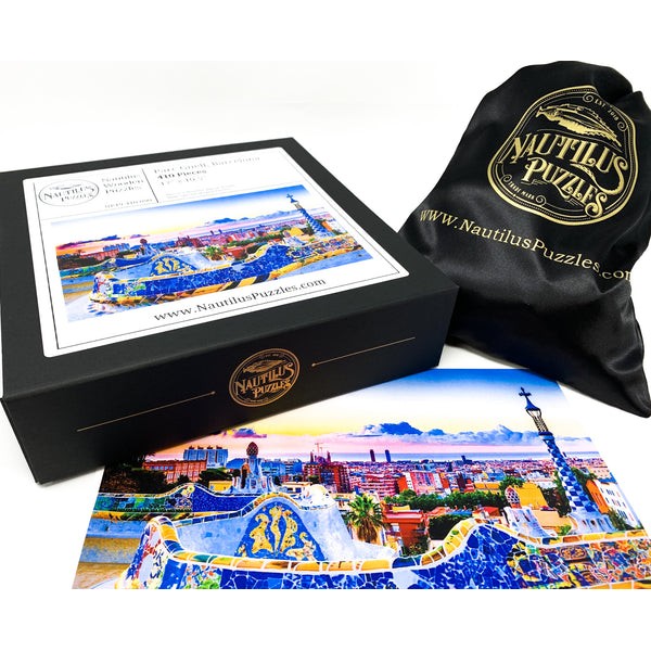 Parc Güell, Barcelona (410 Piece Wooden Jigsaw Puzzle) UK