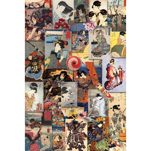 Samurai and Geisha - 302 Piece Wooden Jigsaw Puzzle UK