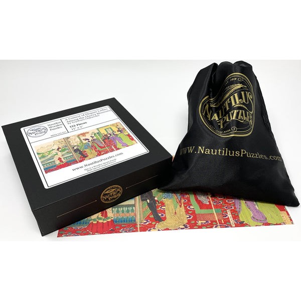 A Contest of Elegant Ladies Among the Cherry Blossoms (122 Piece Wooden Jigsaw Puzzle) UK