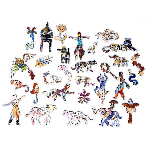 Dance of the Elephants (499 Piece Wooden Jigsaw Puzzle) UK