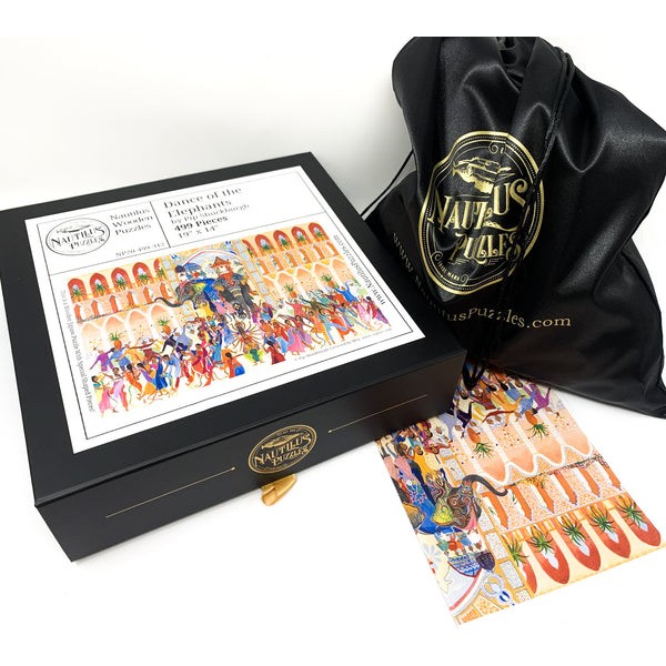 Dance of the Elephants (499 Piece Wooden Jigsaw Puzzle) UK