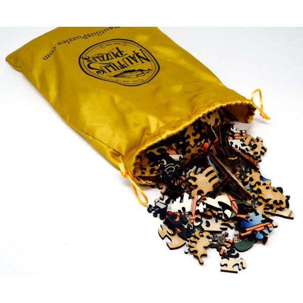 Asakusa Rice Fields (Cat in Window, Watching Mt Fuji) by Ando Hiroshige (416 Piece Adult Wooden Puzzle) UK